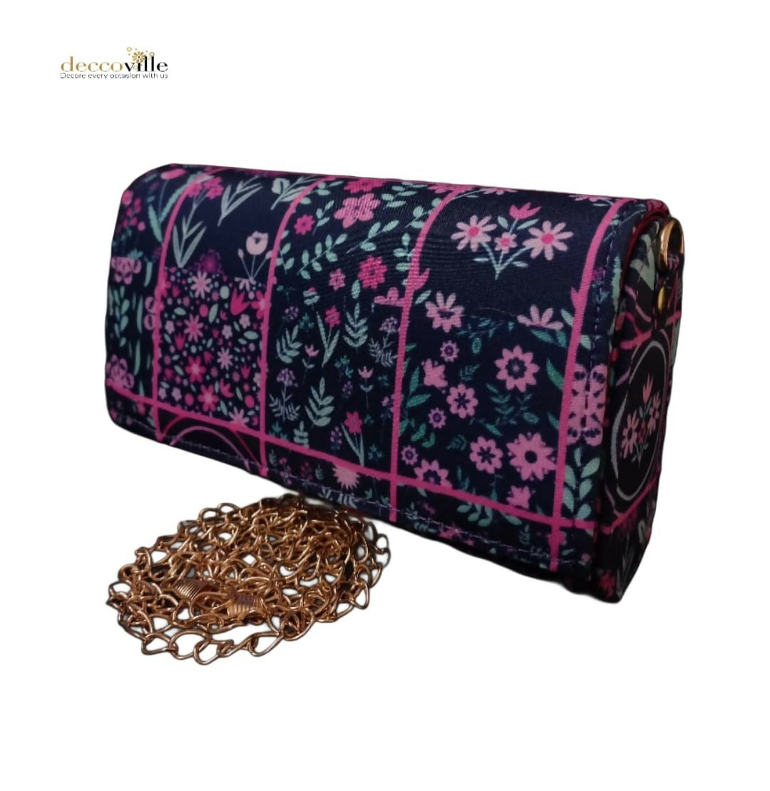 Stylish Fiber Clutch with Vibrant Digital Prints