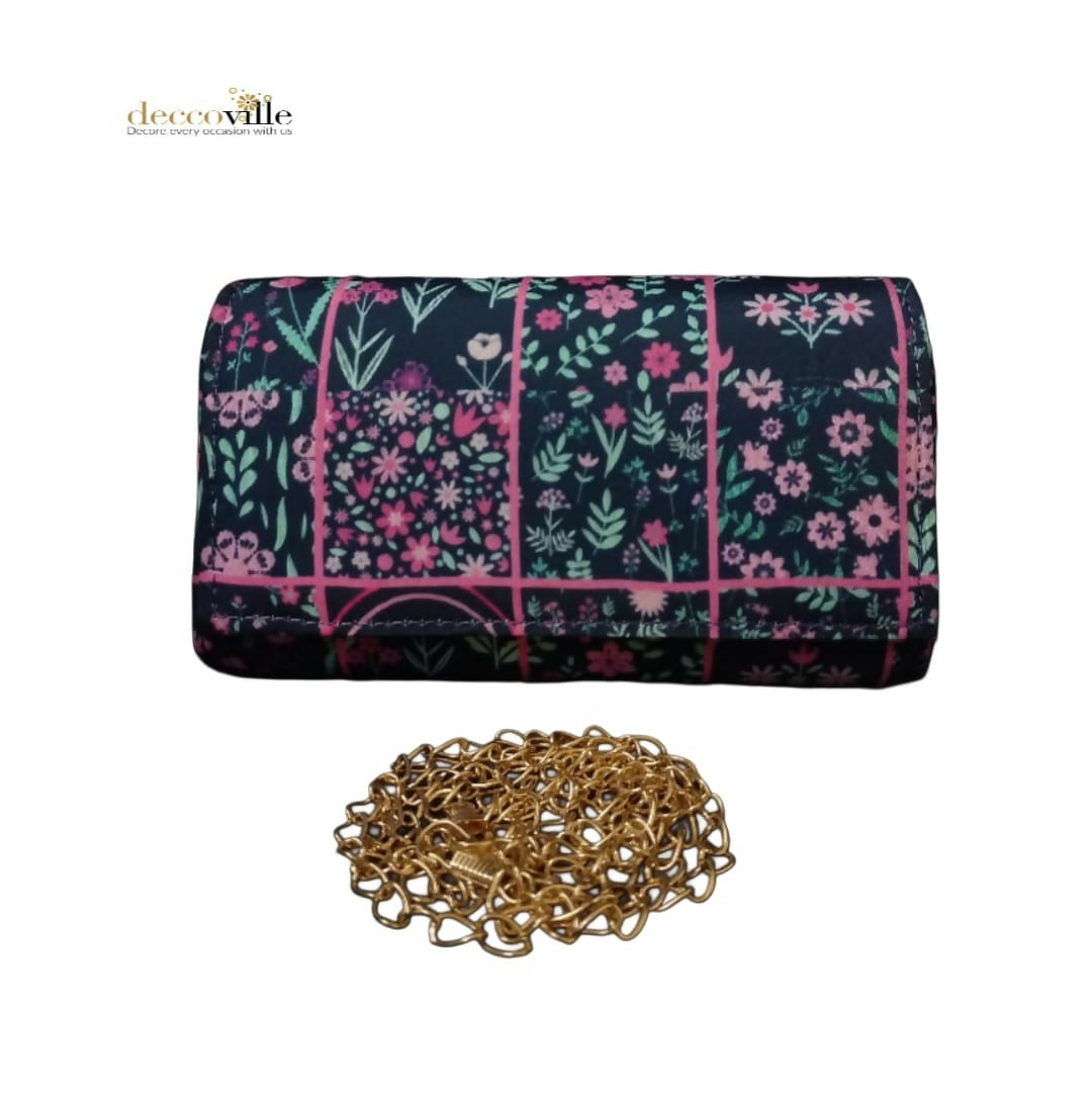 Stylish Fiber Clutch with Vibrant Digital Prints