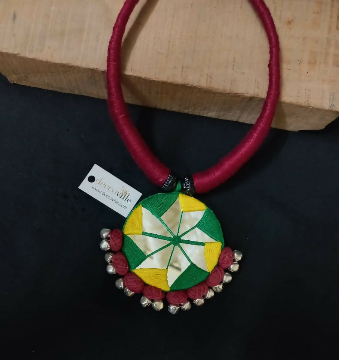 Fabric Cocktail Necklace