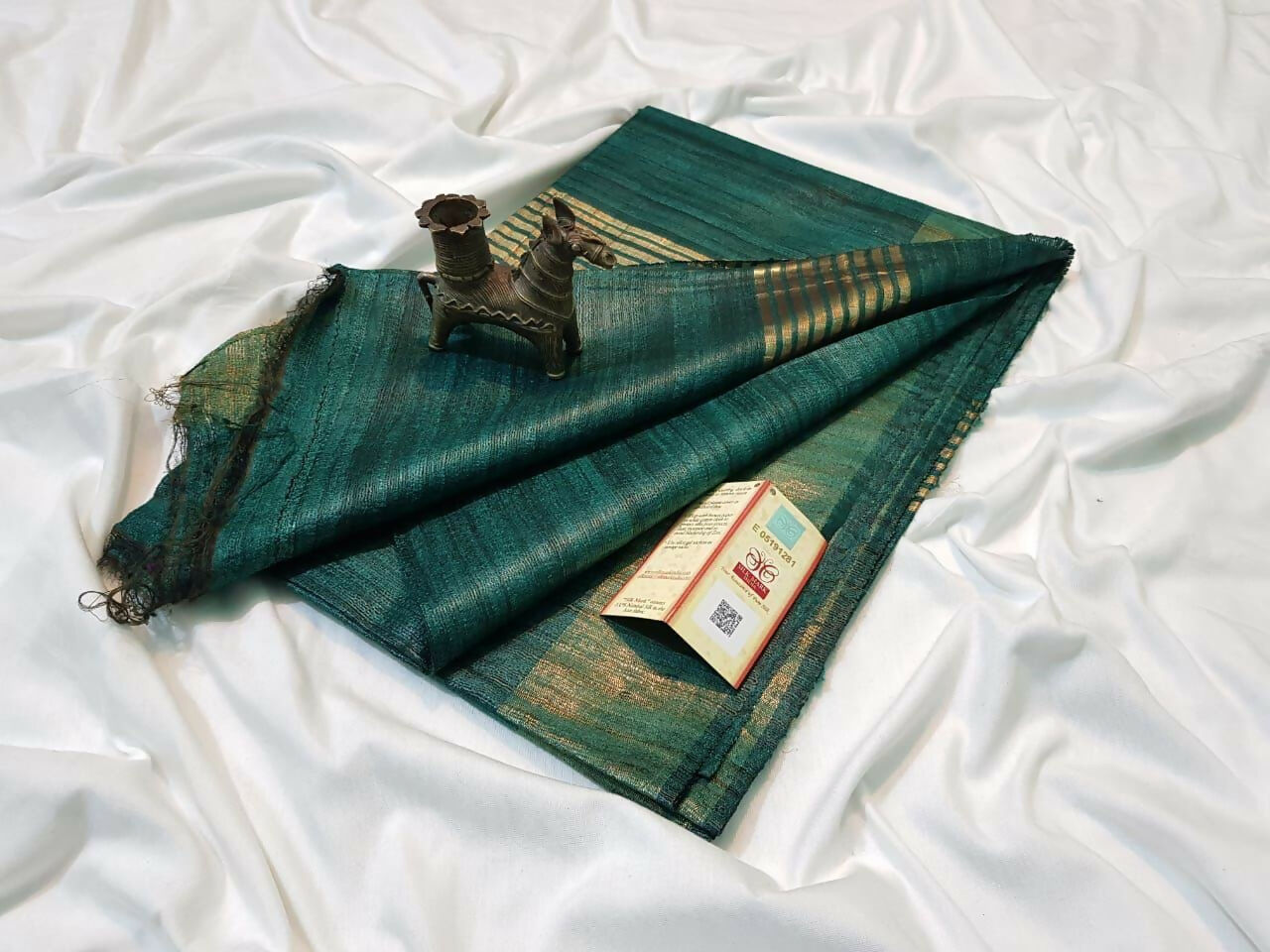 Green Ghicha Silk Saree