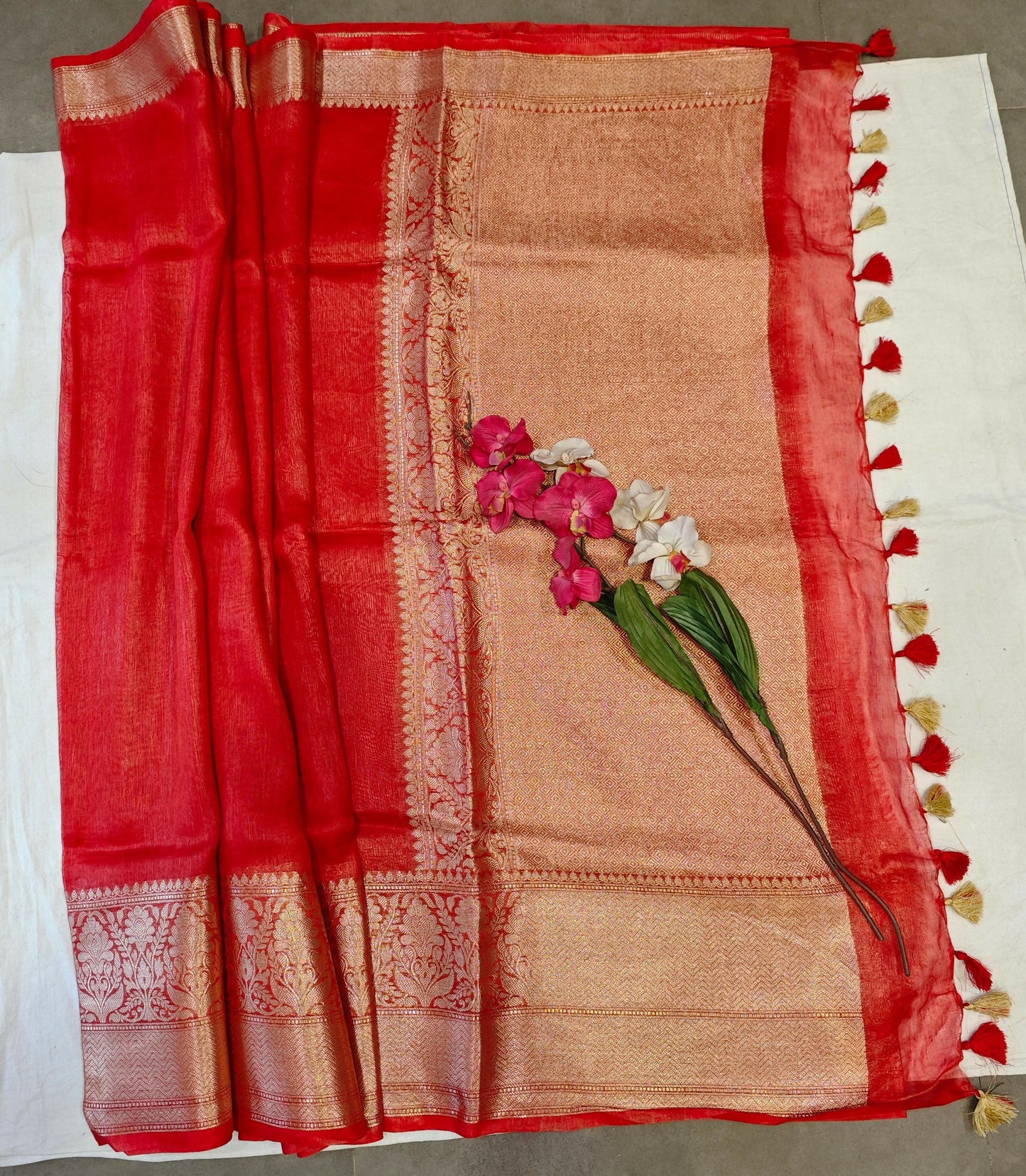 Linen Silk Banarasi Saree