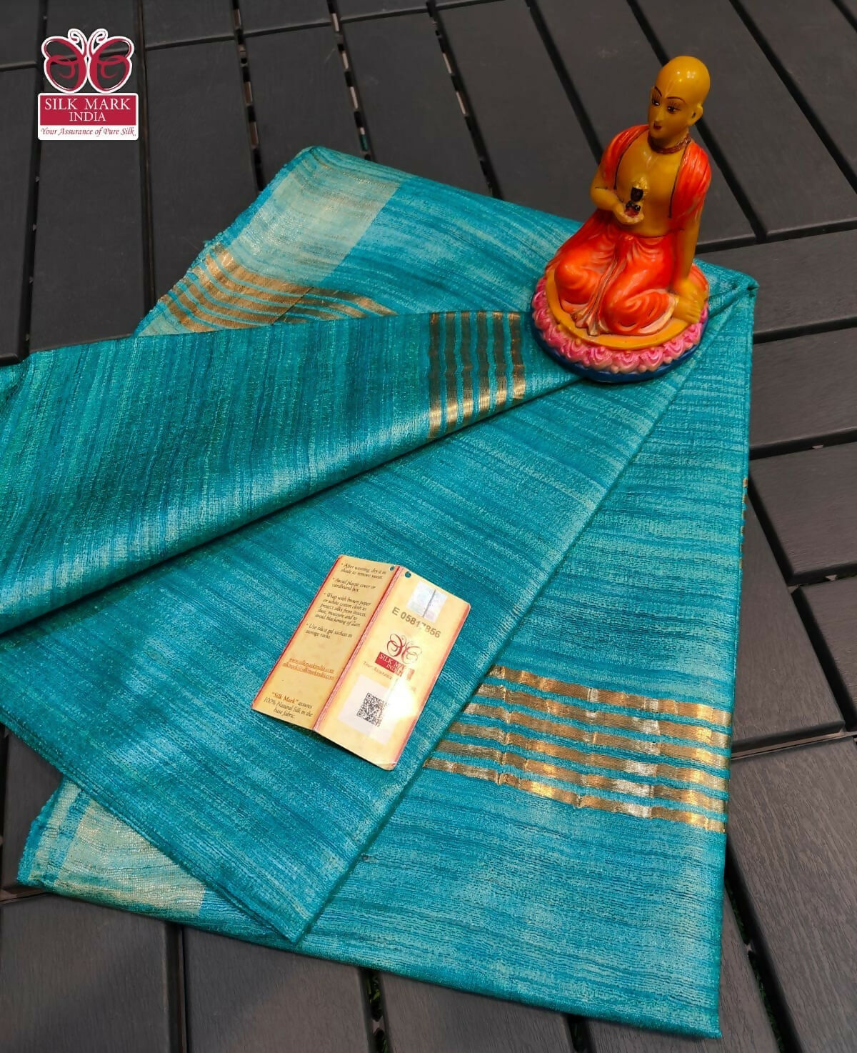 Blue Ghicha Silk Saree