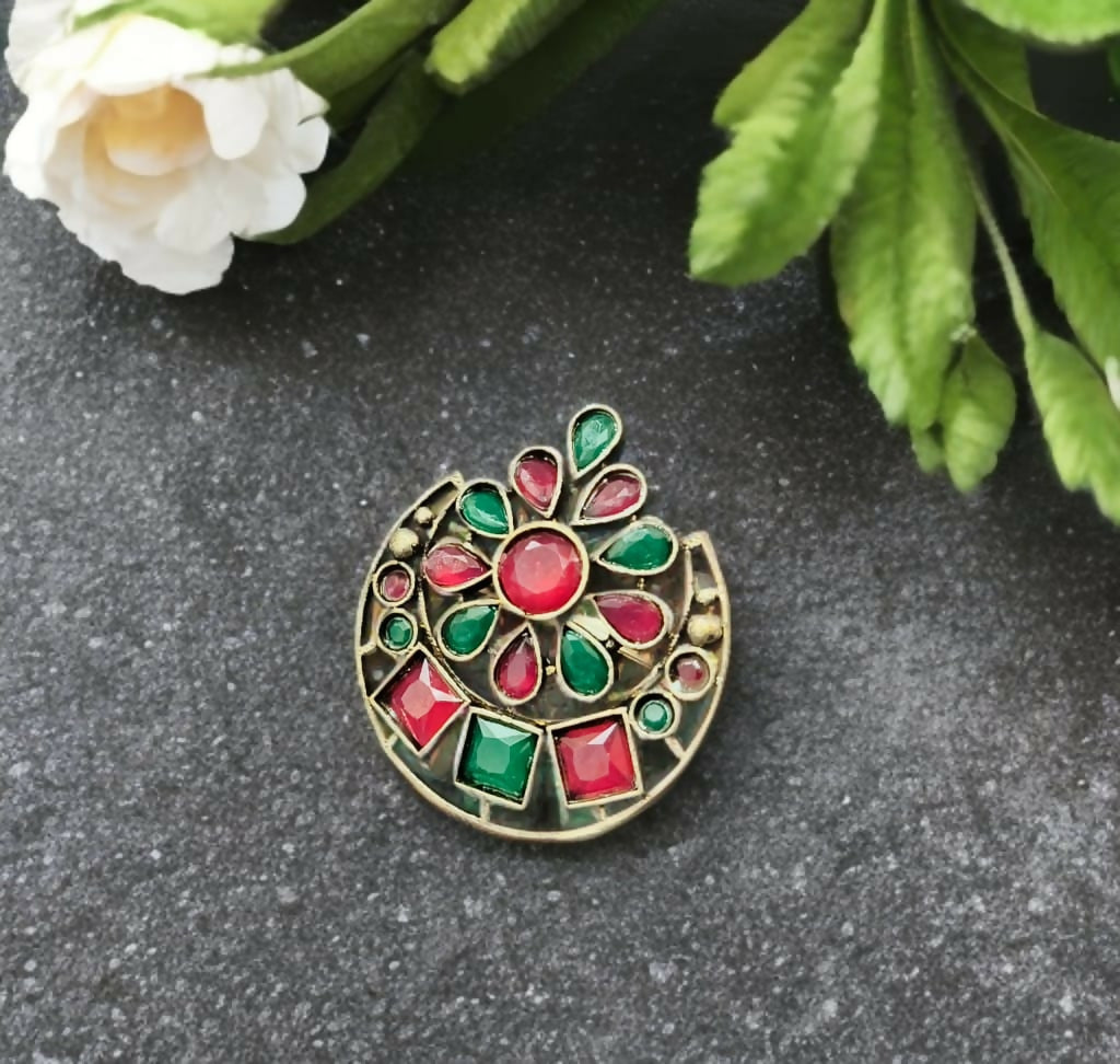 Bloomstone Floral Finger Ring