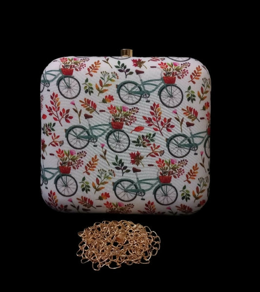 Printed Box Clutch Sling