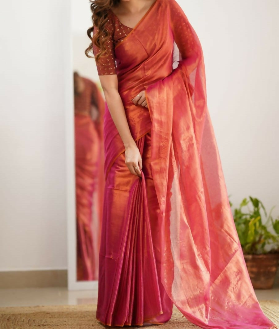 Raga Tissue Cotton Mul Saree