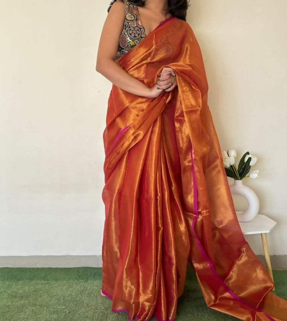 Raga Tissue Cotton Mul Saree