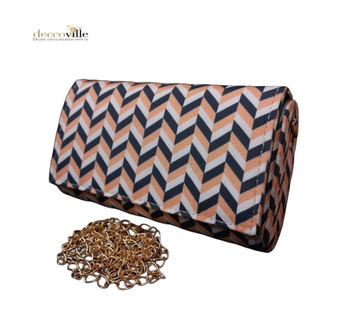 Stylish Fiber Clutch with Vibrant Digital Prints