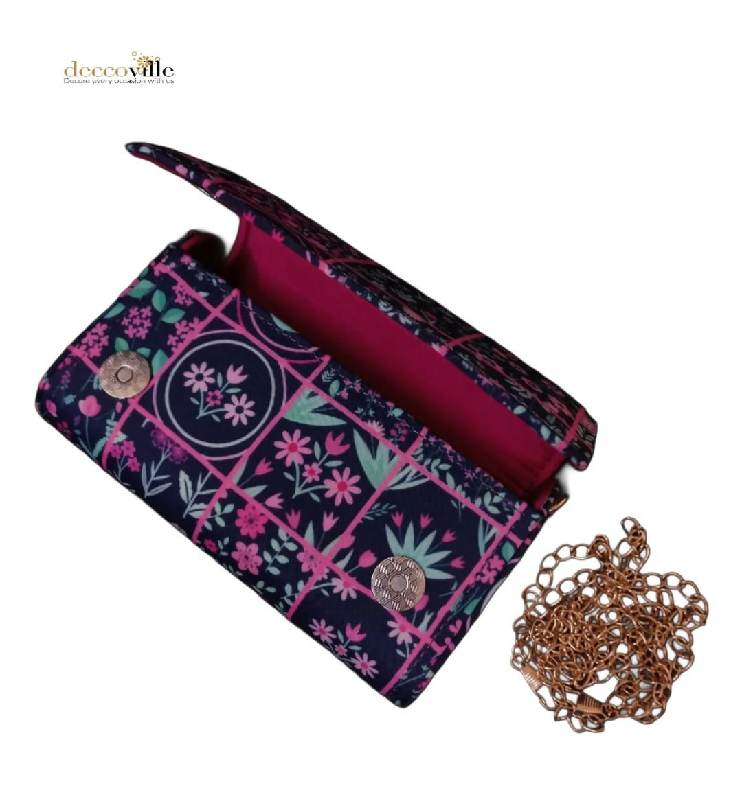 Stylish Fiber Clutch with Vibrant Digital Prints