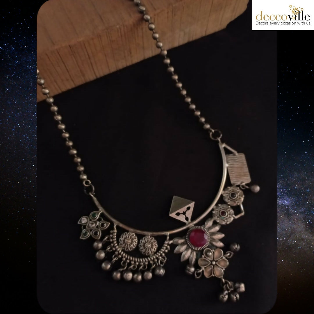 Antique Floral Statement Necklace