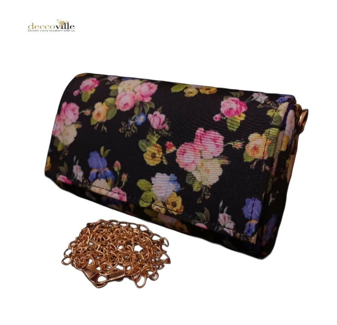 Stylish Fiber Clutch with Vibrant Digital Prints