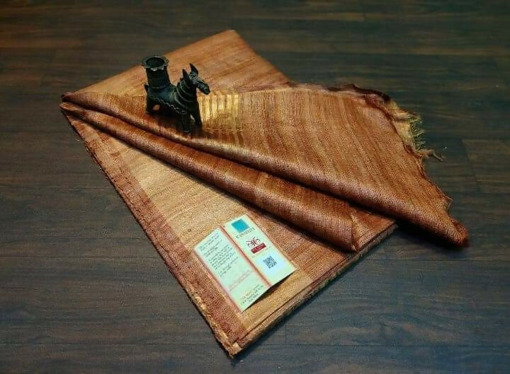Brown Ghicha Silk Saree