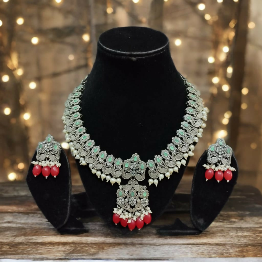 Peacock Grace Necklace Set