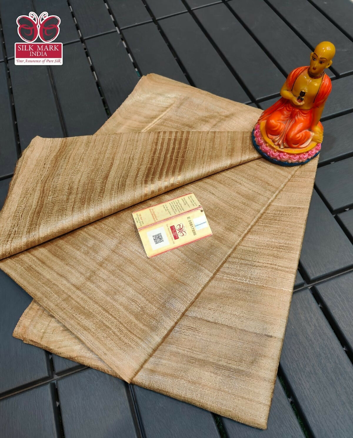 Brown Ghicha Silk Saree
