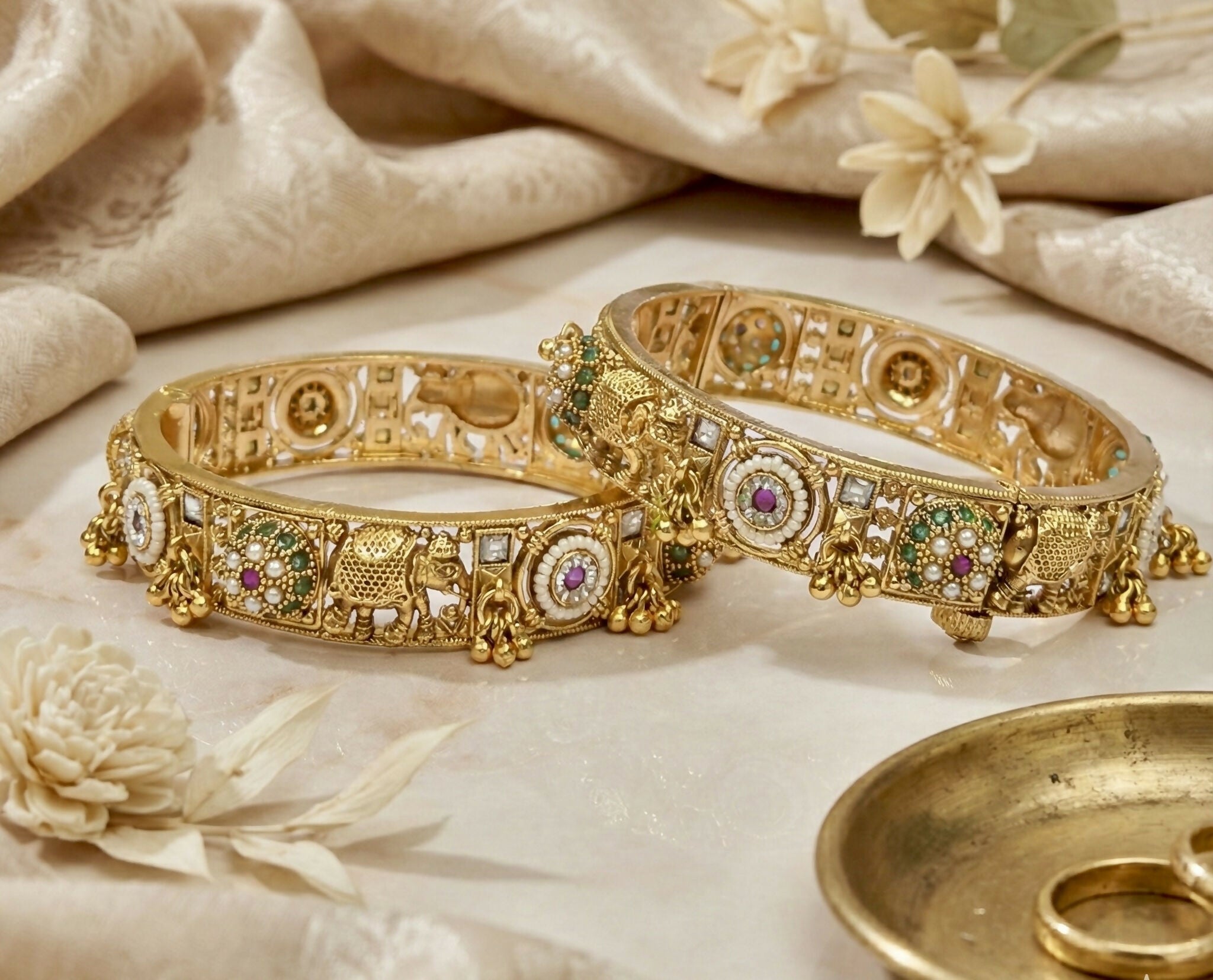 Meenakari Gajlaxmi Kada