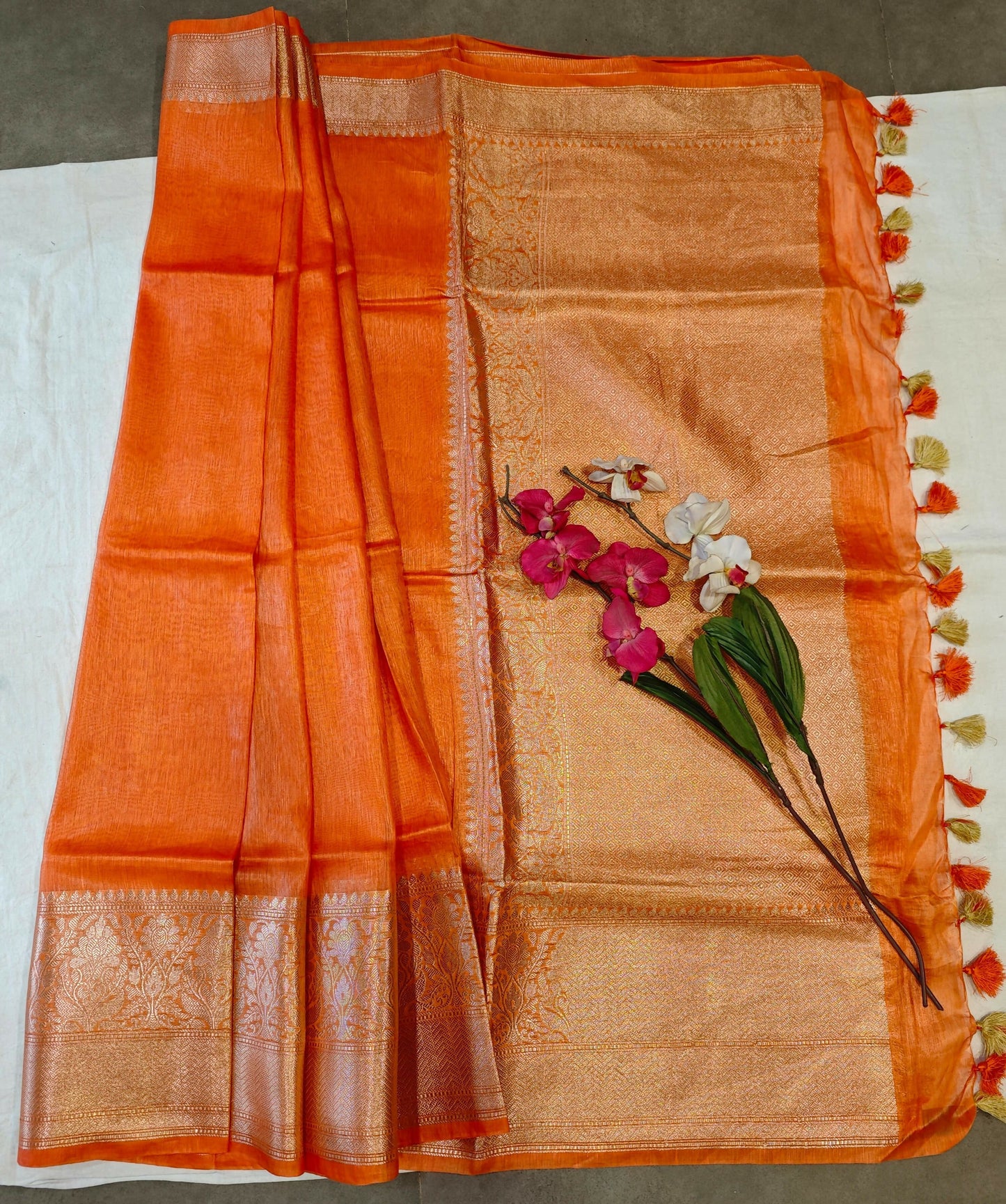 Linen Silk Banarasi Saree