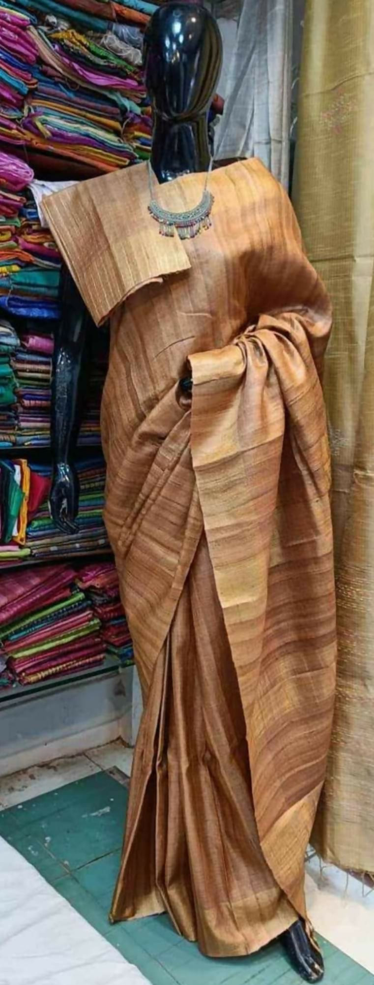 Golden Ghicha Silk Saree