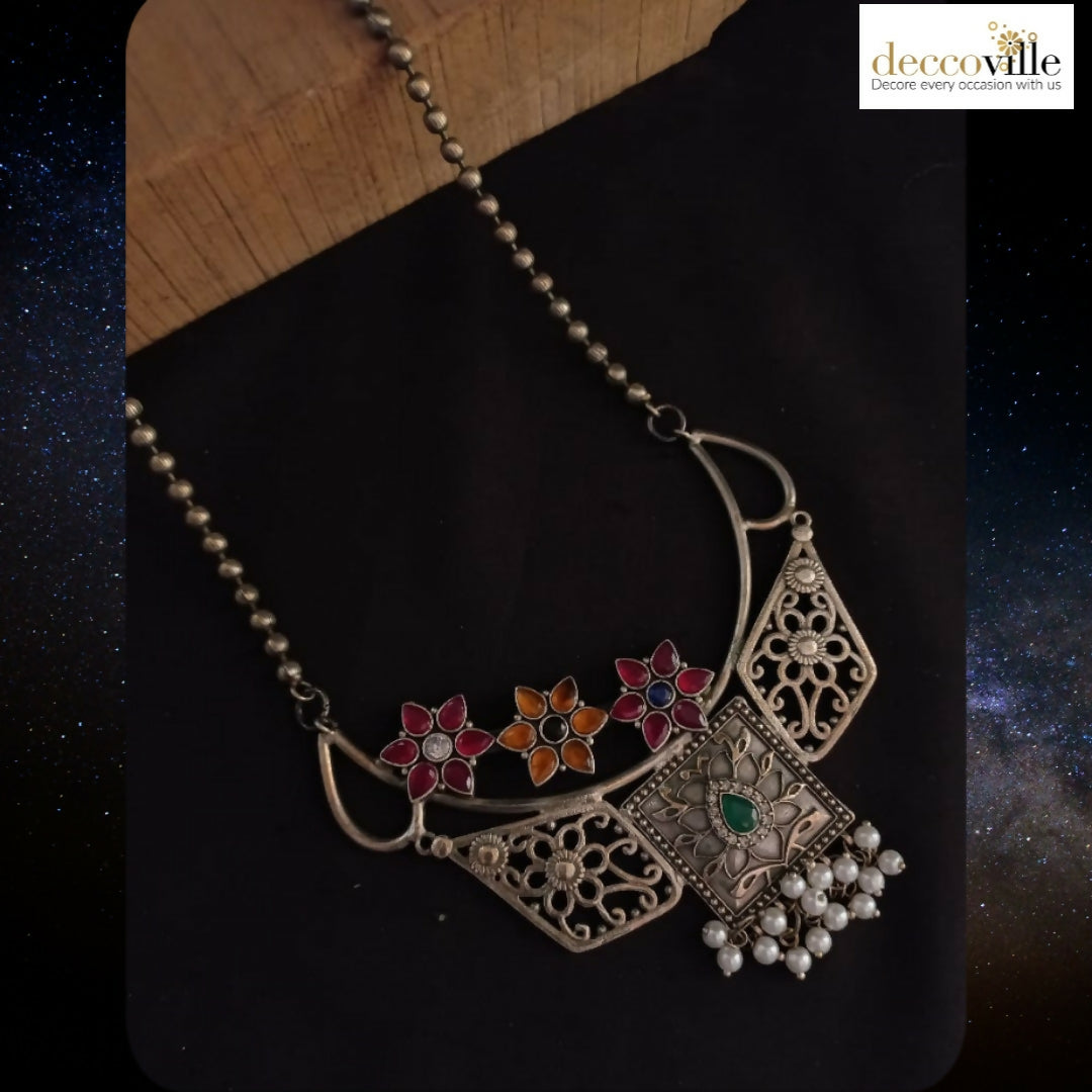 Floral Heritage Statement Necklace