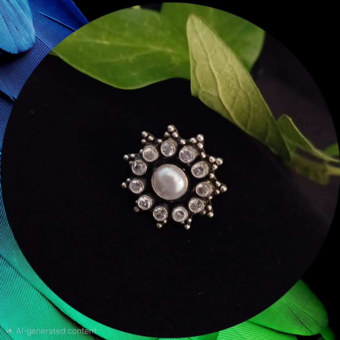 Pearl Blossom Statement Ring