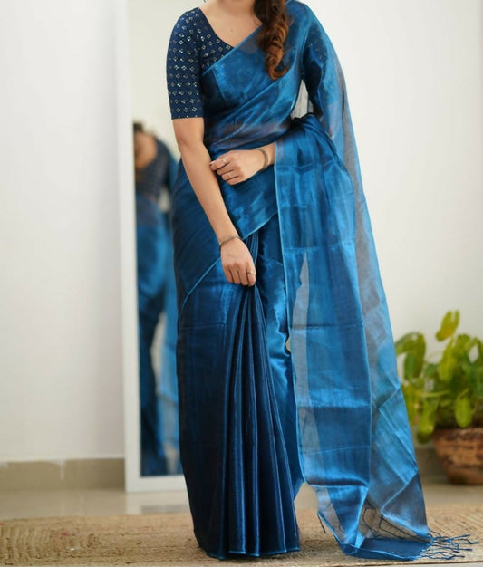 Raga Tissue Cotton Mul Saree