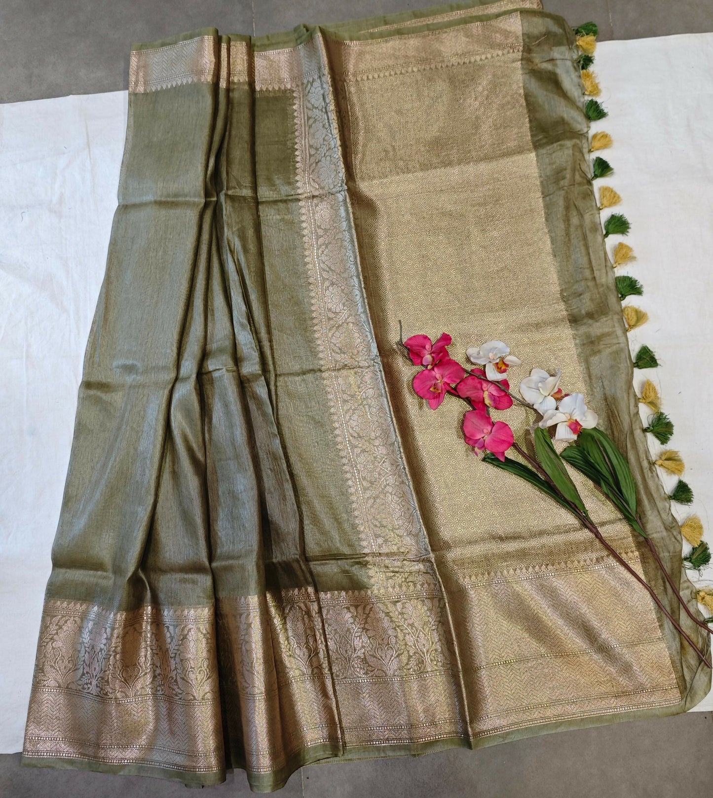 Linen Silk Banarasi Saree