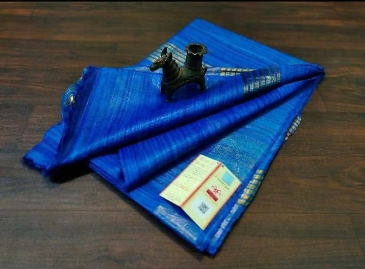 Blue Ghicha Silk Saree