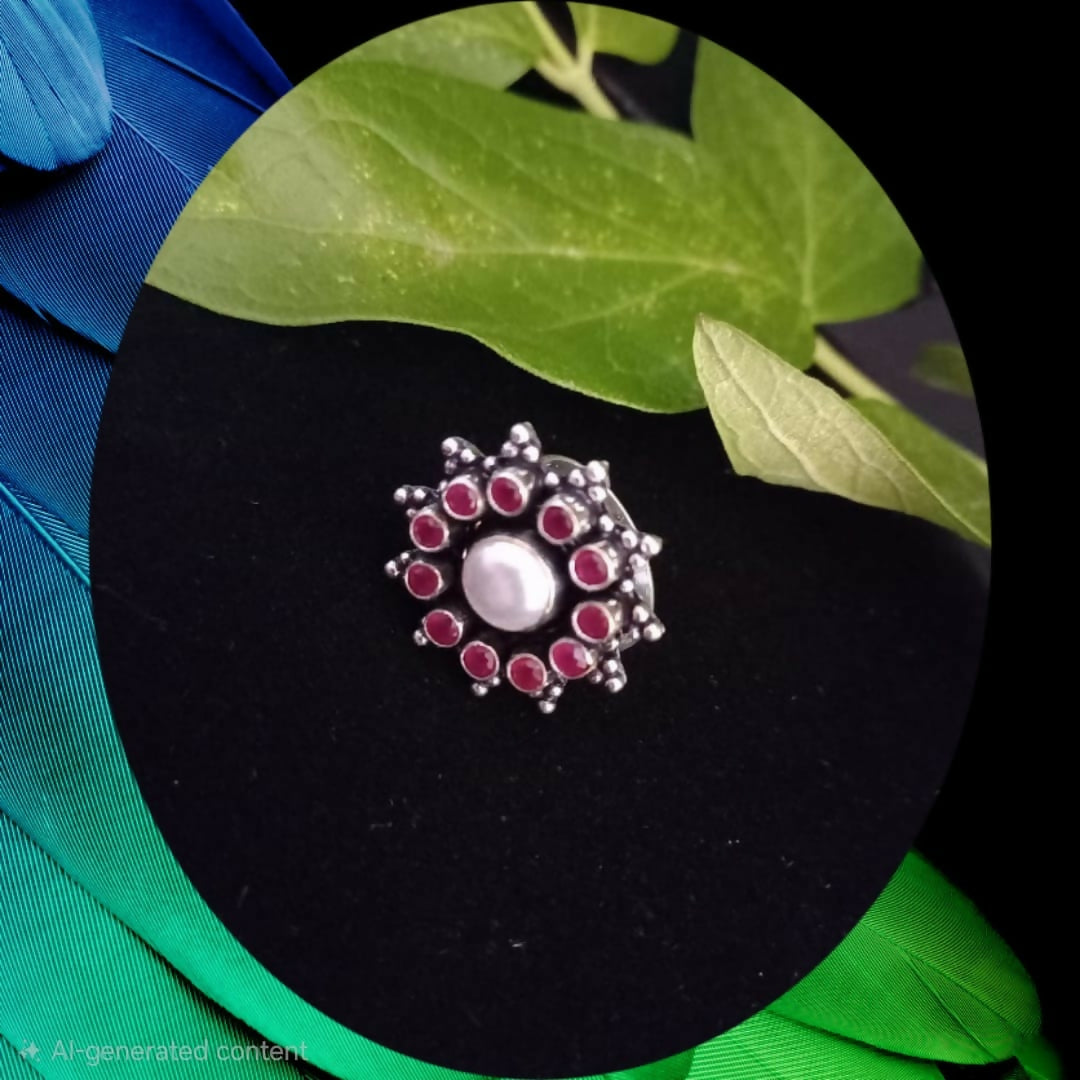Pearl Blossom Statement Ring