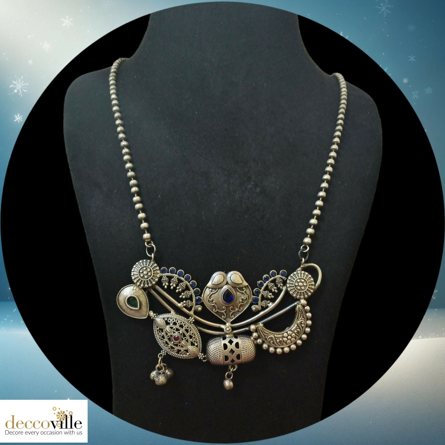 Peacock Grace Statement Necklace