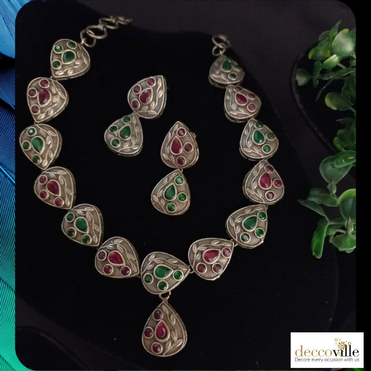 Royal Kundan Drop Statement Necklace Set