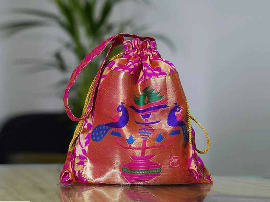 Paithani Batwa Pink colour