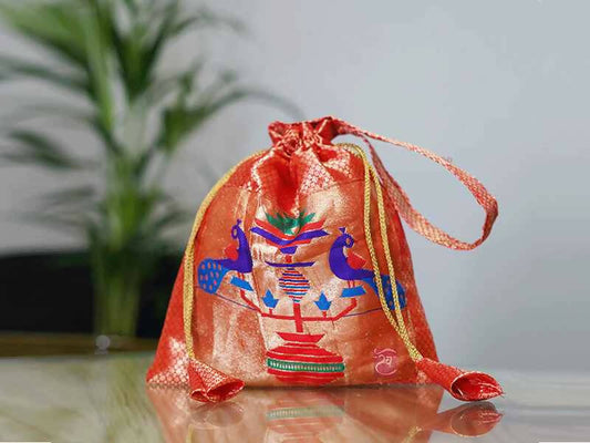 Paithani Batwa Red Colour