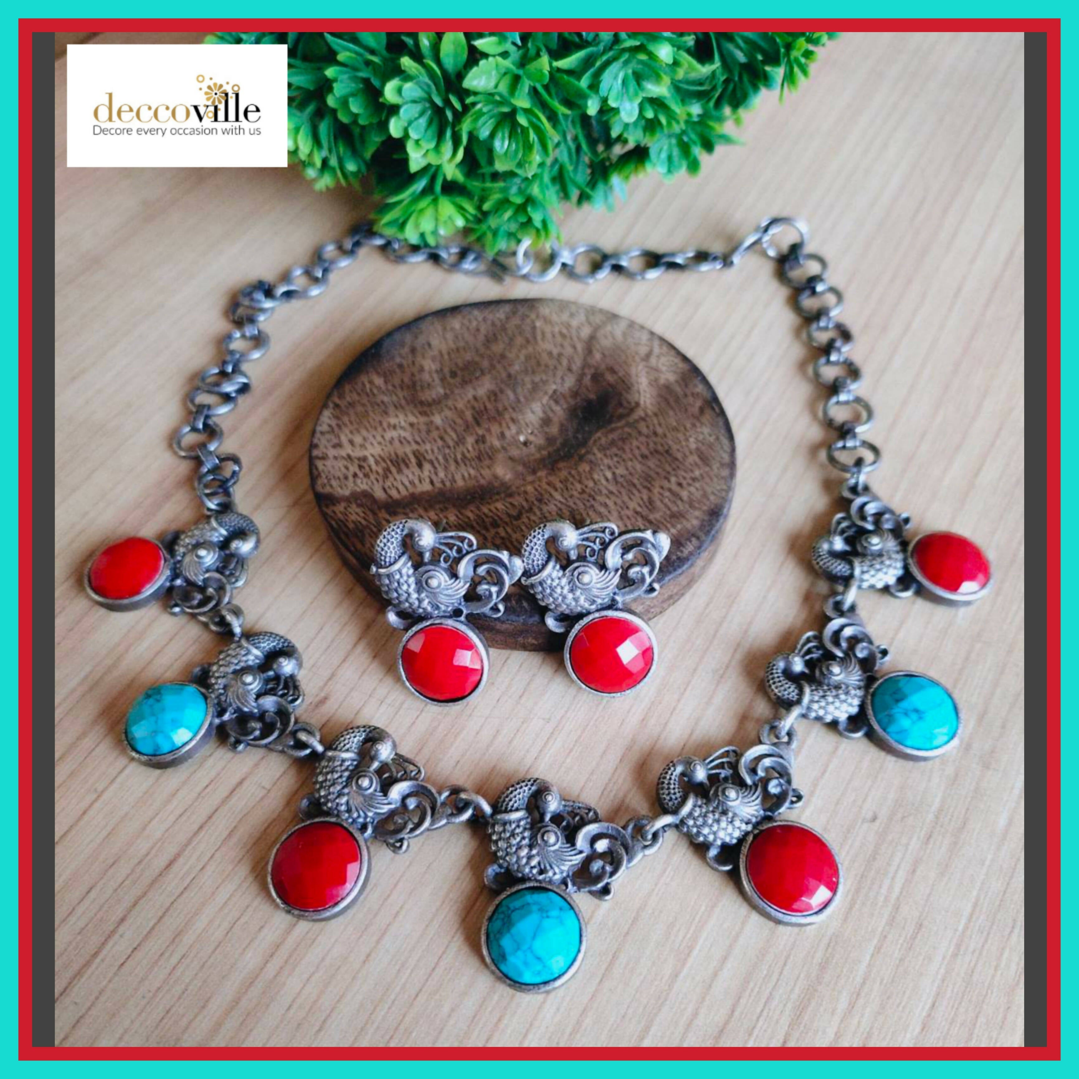 Antique Finish Peacock Necklace